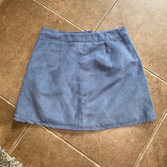 Divided by H&M A line blue grey mini skirt size 6 - Picture 3 of 4